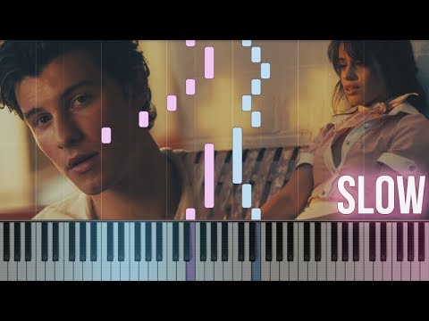 Shawn Mendes & Camila Cabello - Señorita | How To Play SLOW Piano Tutorial + Sheets