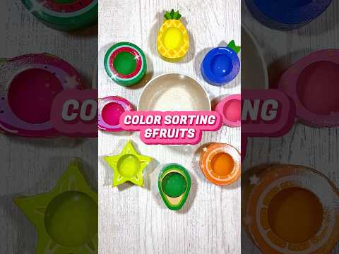 Color Sorting and Fruits for Toddlers | Educational Activities for Toddlers #shorts