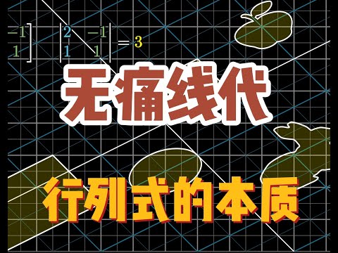 【无痛线代】行列式的本质和来源究竟是什么？#行列式 #数学 #线性代数