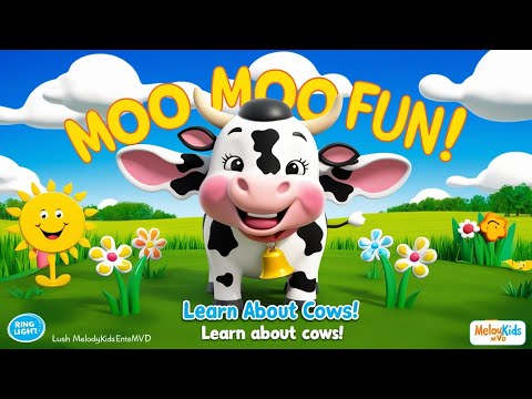 Moo Moo Fun! 🐄 Learn About Cows | Kids Song & Nursery Rhyme | MelodyKidsMVD