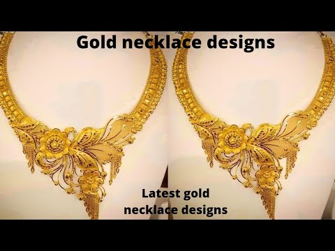 beautiful gold necklace collection!! latest gold necklace designs with weight!!