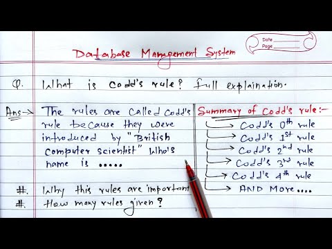 What is Codd's Rule? full Explanation | DBMS | Codds 12 Rules