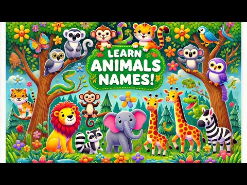 Learn Animals Names for Kids | Learn About Animals Big & Small! 🦁🐒🐘