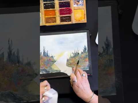 Mastering Watercolor: The Magic of Spatter Technique #shorts