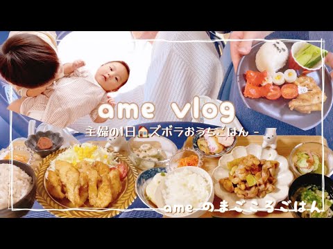 【主婦vlog】寝不足主婦の1日🫠おうちごはん 3日分🍽️と食事記録【料理vlog/cooking/日常】