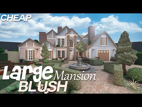 Large blush summer mansion | Bloxburg | Cheap + new update items