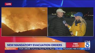 KTLA Team Coverage: Palisades Fire expands, forcing evacuations in San Fernando Valley