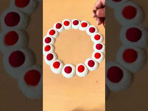 Simple Rangoli | Satisfying Rangoli | Easy Rangoli Tips and Tricks | ASMR #rangoli #satisfying #asmr