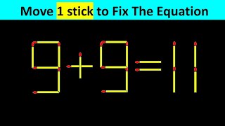 Matchstick Puzzle - Fix The Equation #matchstickpuzzle #simplylogical