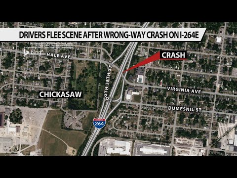 LMPD investigating after drivers flee scene of wrong-way crash on I-264E