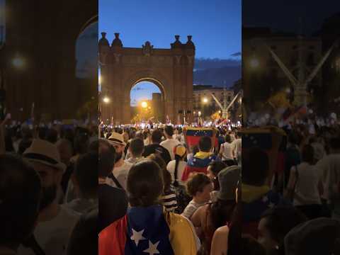 Venezuela Protesta Mundial en Barcelona España 🇪🇸 #youtubeshorts #shorts #short #venezuela #vzla