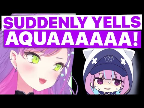 Towa Suddenly Yells "AQUAAAAAA" In Frustration (Tokoyami Towa / Hololive) [Eng Subs]