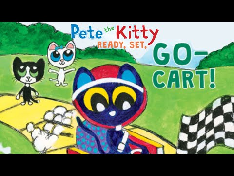 Pete the Kitty Ready Set Go Cart | Read aloud book