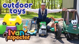 Outdoor Toys for Kids! | Ivan Inspects Outdoor Toys