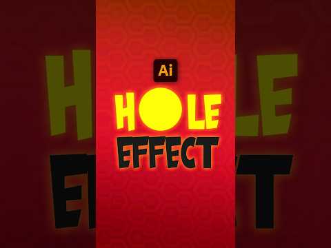 🔴3D Hole Text Effect in Adobe illustrator 2024