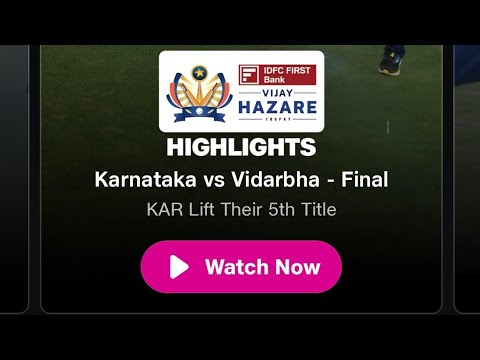 VIJAY HAZARE TROPHY FINAL 2024-25