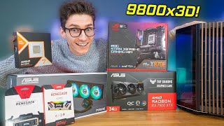 The STUNNING Ryzen 7 9800X3D Gaming PC Build 2024! 🥳 RX 7900 XTX, APNX V1 Wood! | AD