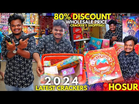 Hosur Crackers Shop 2024 | 80% Discount | Pataki Bazaar | Deepavali Crackers Shopping 2024 !!