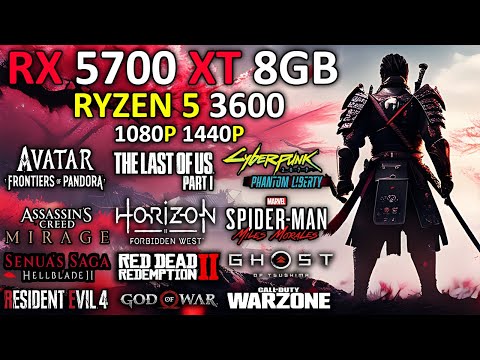 RX 5700 XT + RYZEN 5 3600 | Test in 25 New Games | 1080p - 1440p | Detailed Test 🔥 | in Mid 2024