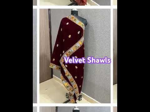 Winter Stoles I Velvet Fabric I Zari Border