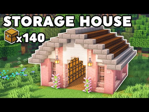 Minecraft: Cherry Blossom Storage House Tutorial