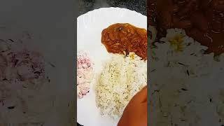 Rajma Chawal | raita | papad and salad #youtubeshorts #shorts #shortvideo #everydayexpert #everyday