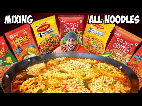 Mixing All Noodles To Make "SUPER GHOST NOODLES"