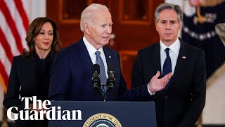 Joe Biden welcomes Gaza ceasefire deal in White House speech