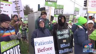 Day one of Oregon Nurses Association strike in Medford