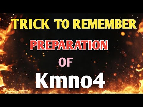 Trick to remember || preparation of kmno4 || potassium permanganate preparation