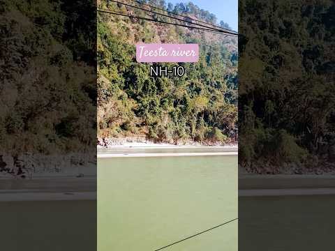 View of Teesta river in West Bengal       #ytshorts #trending #travel #teestariver #kalimpong #nh10