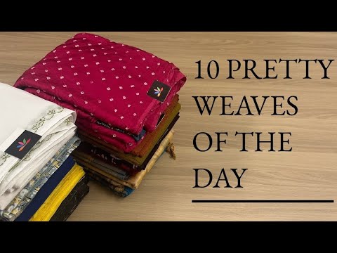 Detailed Video - 10 Pretty Weaves of the Day | Shop on www.fabk.in #fabksarees #sareelove