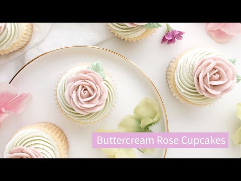 How to Make Beautiful Buttercream Rose Cupcakes