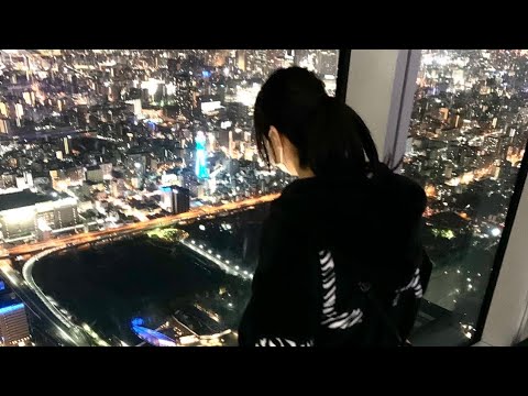 【あべのハルカス】60階からUSJ方面の夜景　'211210