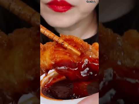 Asmr Eating Honey Juicy Spicy Chicken Wings 🔥🤤#shorts