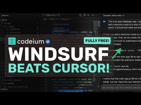 Codeium's Windsurf : This NEW & FULLY FREE AI Editor BEATS CURSOR!