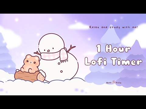 1 Hour - Relax & study with me Lofi | Chilly Bear #timer #1hour #1hourloop #lofi #relaxing #calm