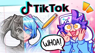 TRYING CRAZY TIKTOK ART CHALLENGES... 🤩 🤯