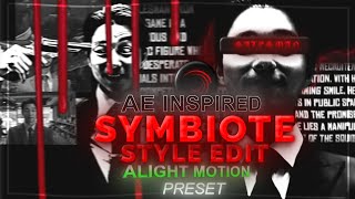 Ae Inspired Symbiote Style Edit | Alight Motion edit xml #squidgame #edit