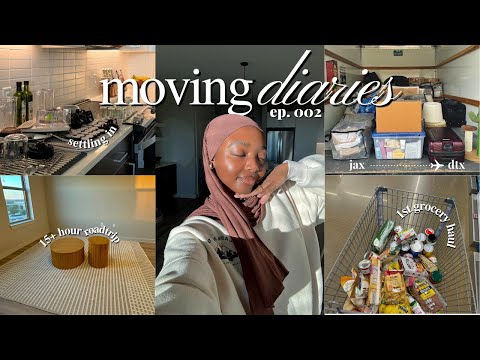 15 hour road-trip to Dallas, first grocery haul + feeling homesick… | moving diaries ep. 002