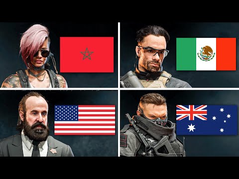 All Warzone Operators Nationality - Call of Duty: Black Ops 6 (2024)