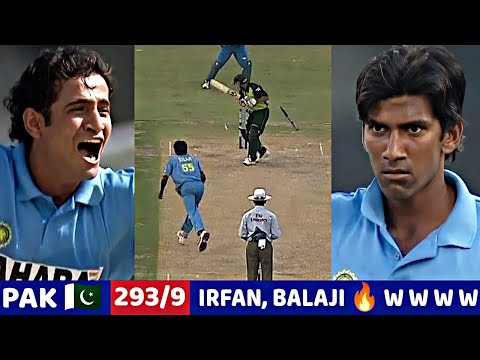 India Vs Pakistan 2004 5th odi | Most Shocking Bowling by IRFAN PATHAN BALAJI bowling Fight 😱🔥