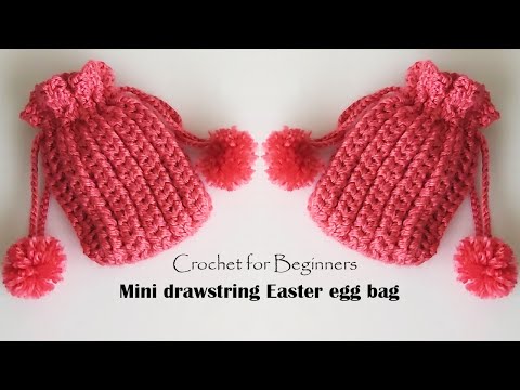 How to Crochet a Mini drawstring Easter Egg bag l l Crochet in Tamil with English subtitle