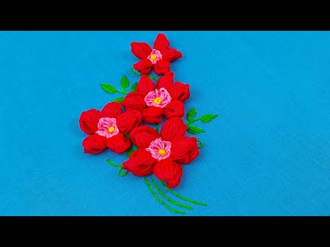 Beautiful flower embroidery | Embroidery | Hand Embroidery flower Design