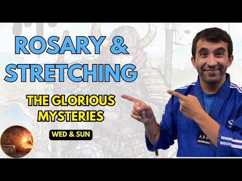 Rosary & Stretching The Glorious Mysteries | Wednesday & Saturday | 15 Min Catholic Karate Lesson