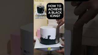 How to Achieve a Black Color Icing Without Airbrush  #blackicingcake