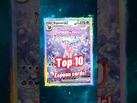 Top 10 EXPENSIVE Espeon Pokémon Cards! #shorts #top10 #espeon #prismaticevolutions