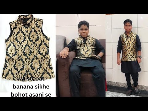 waistcoat kaise banaen/waistcoat ki cutting aur stitching sikhen bahut aasan tarike se