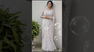 White saree collection 2022 |White saree|White saree for wedding