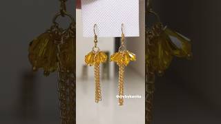 Diy Beautiful Earrings💛✨ #shorts #viral #diy #diyjewellery #diycrafts #diyearings